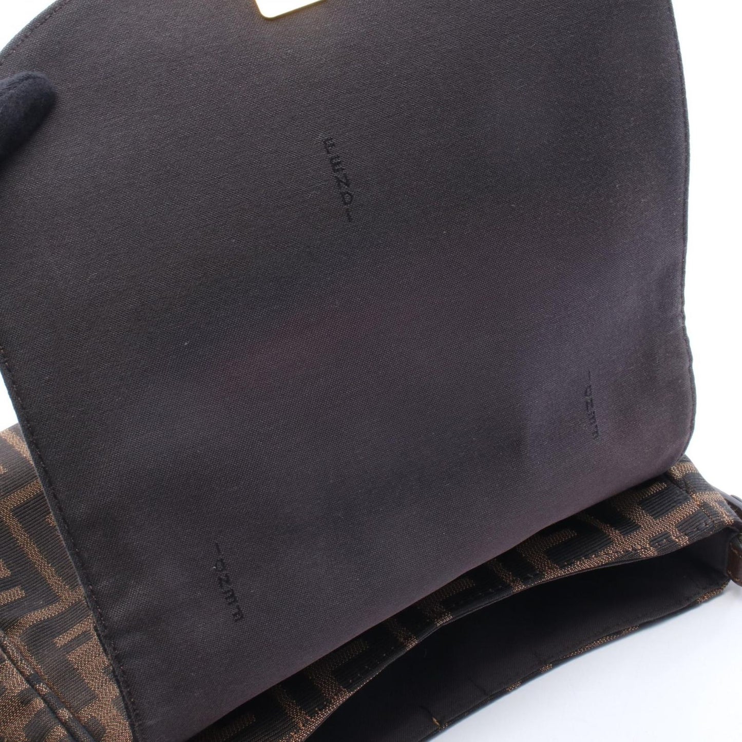 Fendi Shoulder Bag Zucca Brown Dark Canvas Leather — view 5