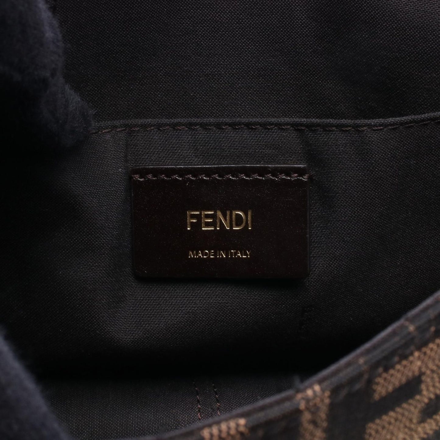 Fendi Shoulder Bag Zucca Brown Dark Canvas Leather — view 4