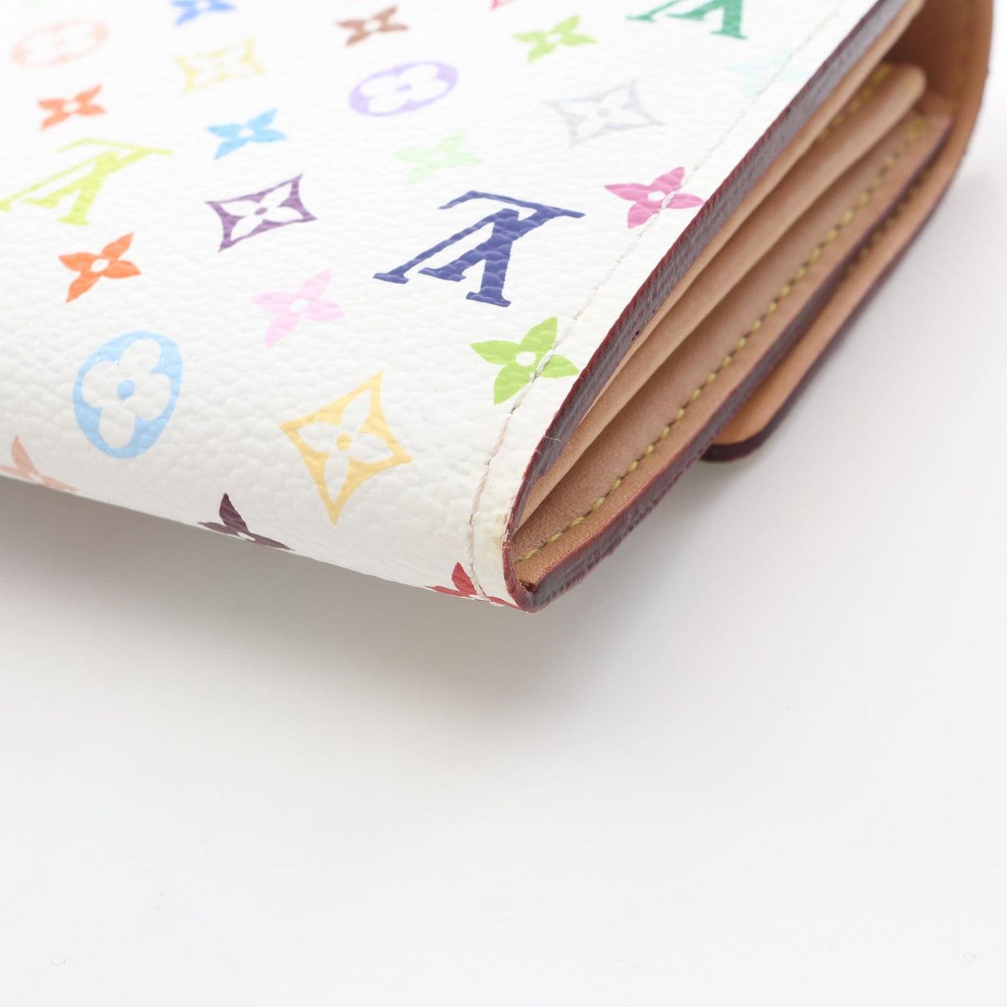 Louis Vuitton Bifold Wallet Portefeuille Sarah Monogram Multicolor Blanc — view 6