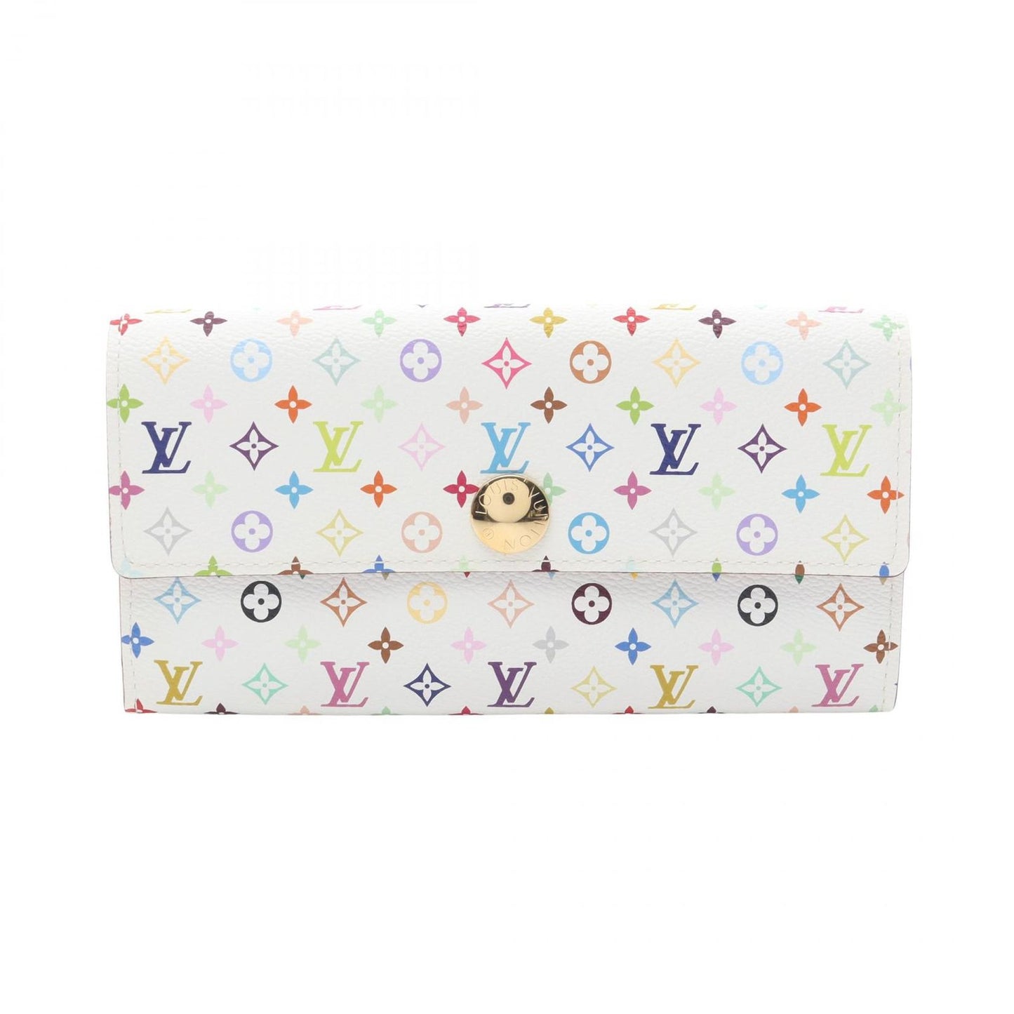 Louis Vuitton Bifold Wallet Portefeuille Sarah Monogram Multicolor Blanc
