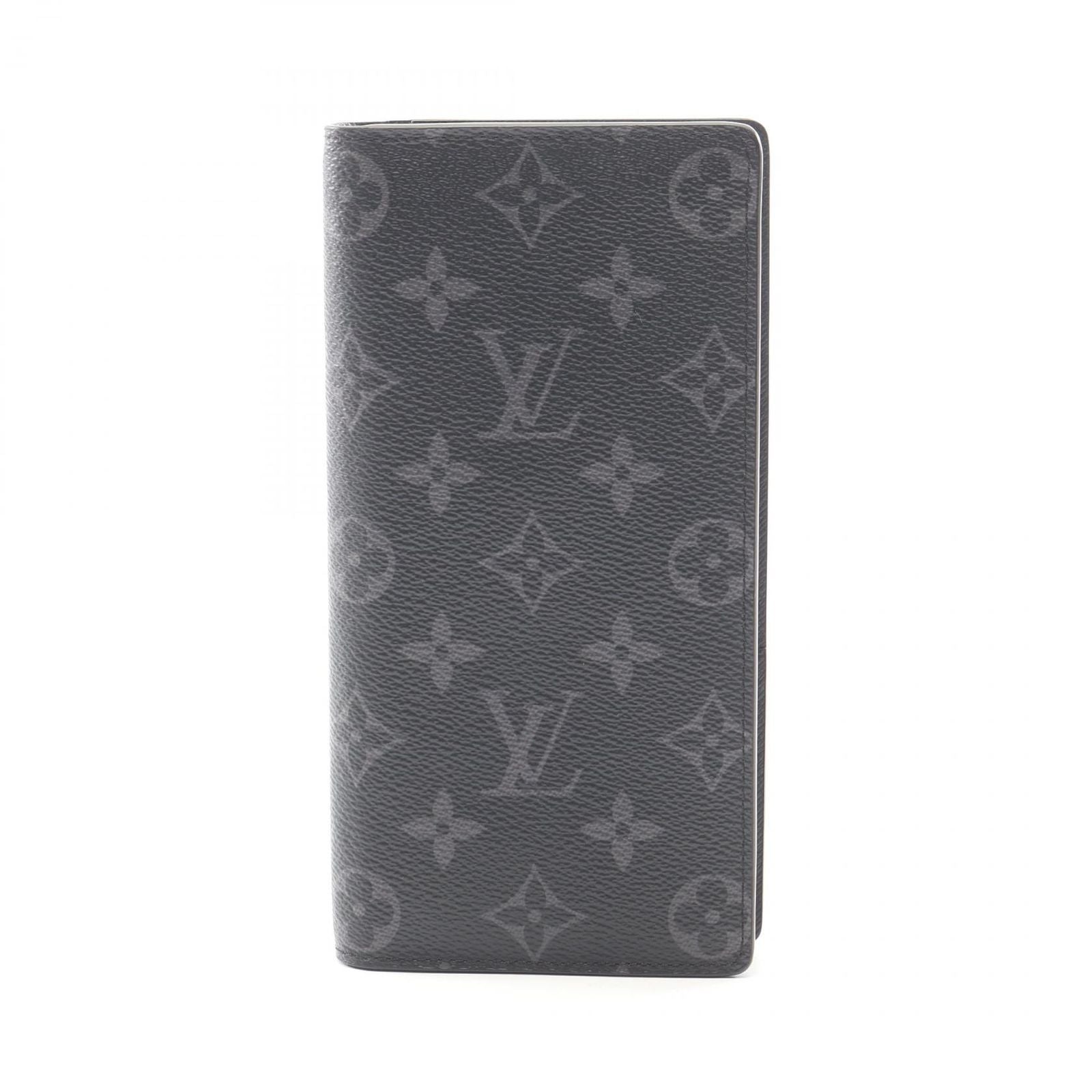 Louis Vuitton Bifold Wallet Portefeuille Brazza Monogram Eclipse