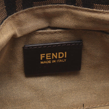 Fendi Shoulder Bag Zucca Brown Canvas Leather — view 4