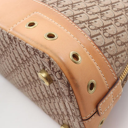 Dior Handbag Street Chic Trotter Beige Canvas Leather — view 8