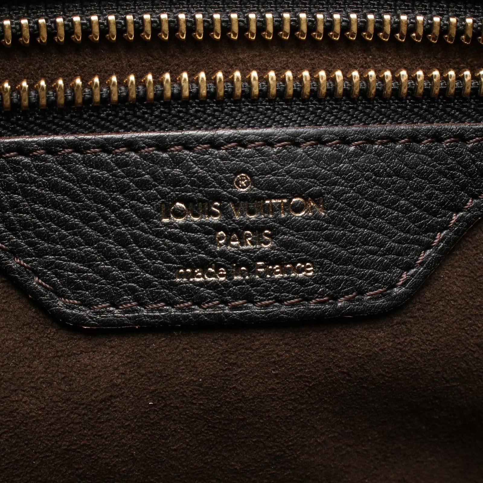 Louis Vuitton Shoulder Bag Selene PM Mahina Noir 2-Way Leather — view 4