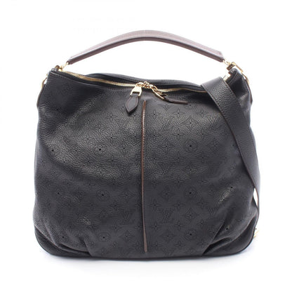 Louis Vuitton Shoulder Bag Selene PM Mahina Noir 2-Way Leather
