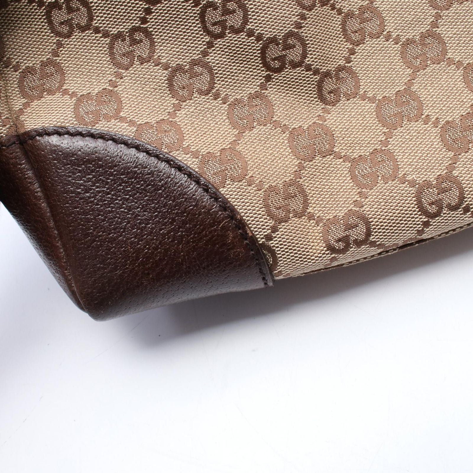 Gucci Shoulder Bag GG Canvas Beige Back — view 8