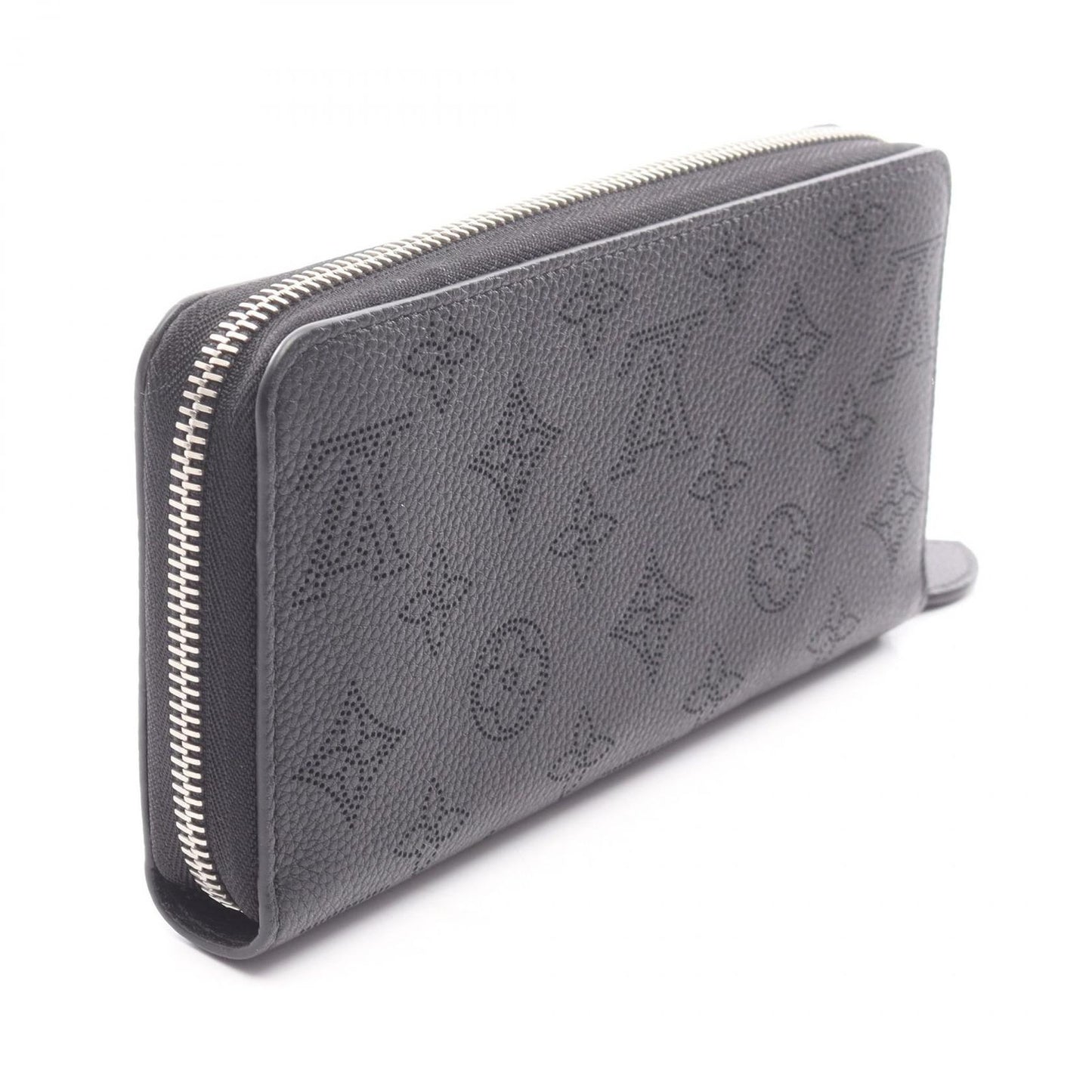 Louis Vuitton Round Wallet Zippy Mahina Noir Leather — view 2