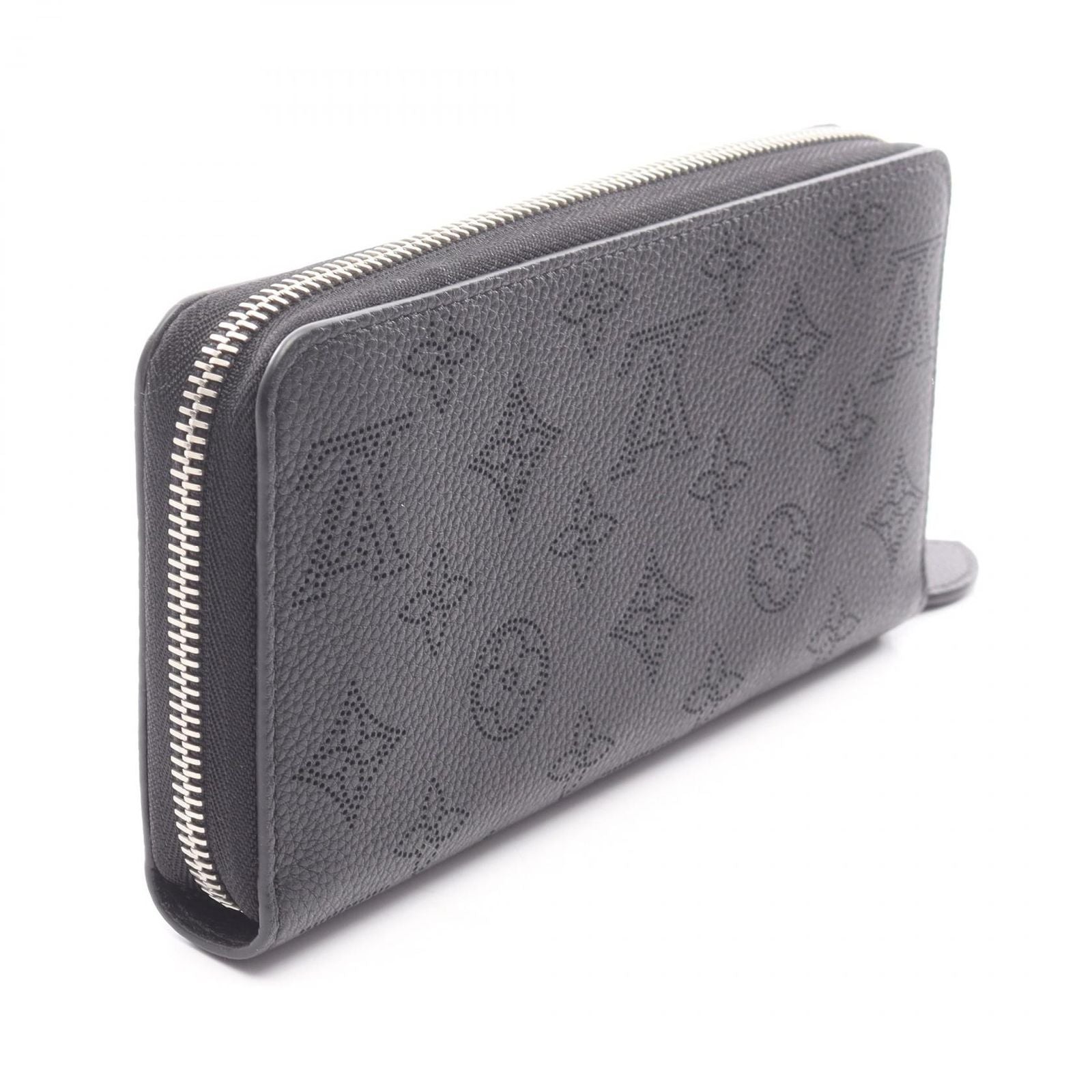 Louis Vuitton Round Wallet Zippy Mahina Noir Leather — view 2