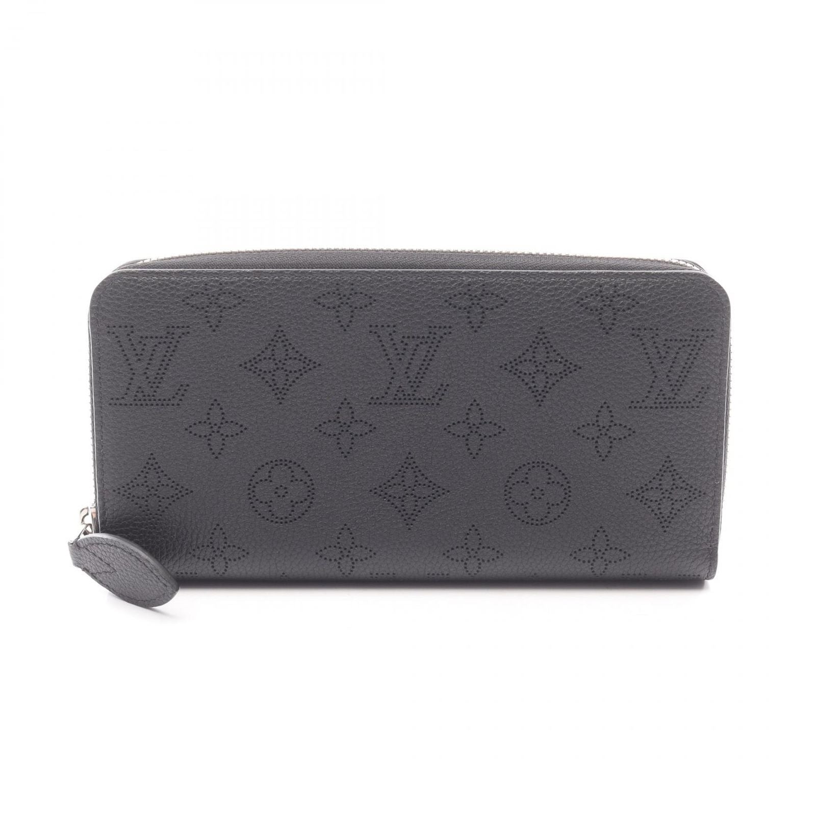 Louis Vuitton Round Wallet Zippy Mahina Noir Leather
