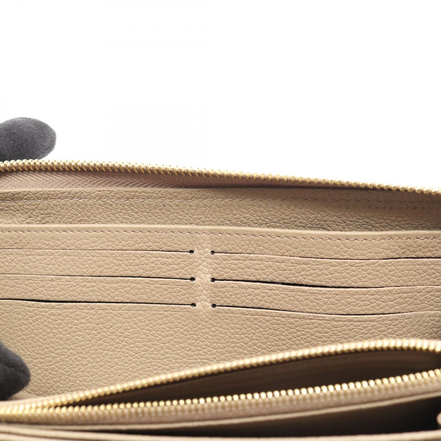 Louis Vuitton Round Wallet Zippy Monogram Empreinte Tourterelle Leather — view 6
