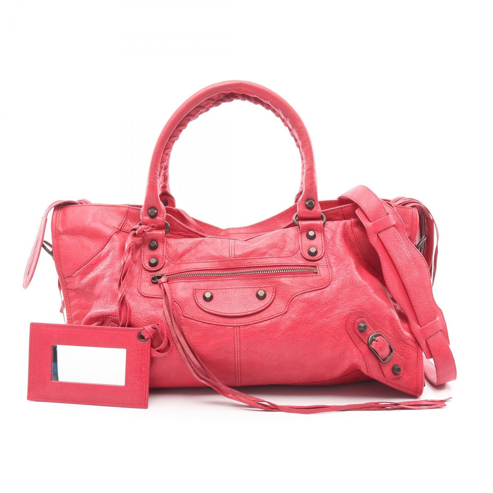 Balenciaga Handbag the Part Time 2-Way Red Leather the City