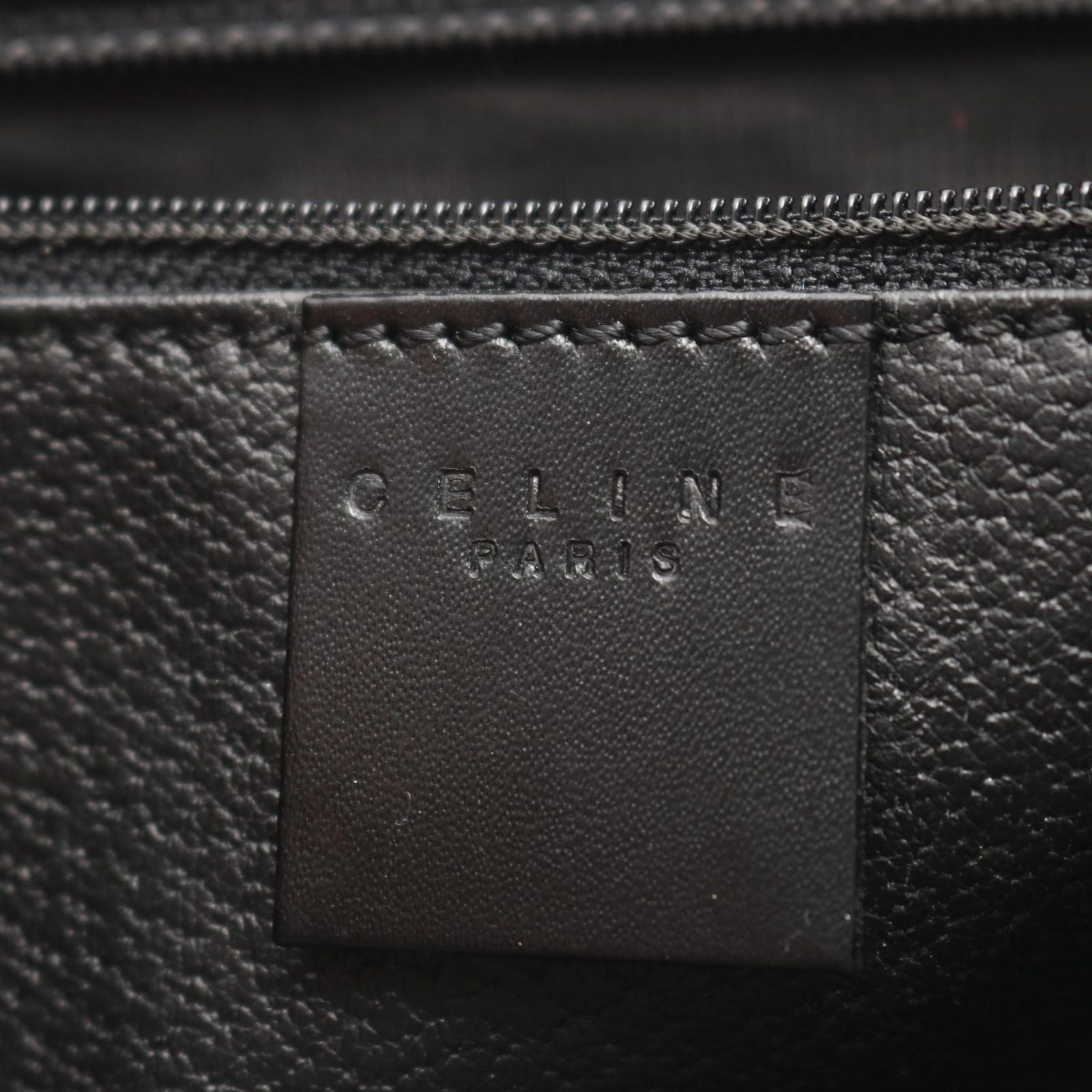 Celine Clutch Macadam Dark Brown Canvas Leather — view 4