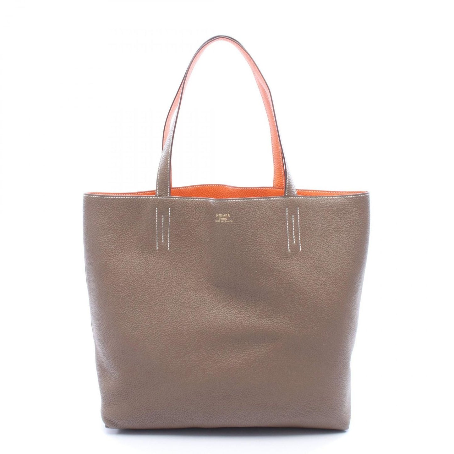 Hermes Tote Double Sens 45 Etoupe Orange 46 — view 6