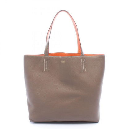 Hermes Tote Double Sens 45 Etoupe Orange 46 — view 6