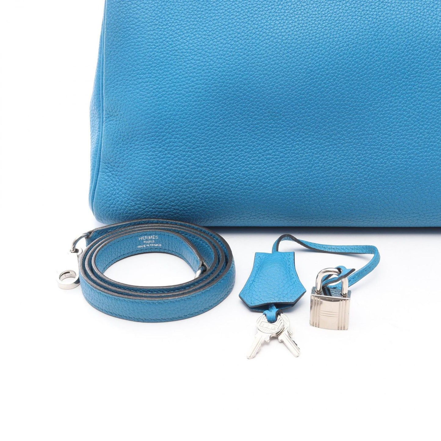 Hermes Handbag Kelly 35 Blue Zanzibar Retourne 2-Way — view 6