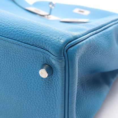 Hermes Handbag Kelly 35 Blue Zanzibar Retourne 2-Way — view 7