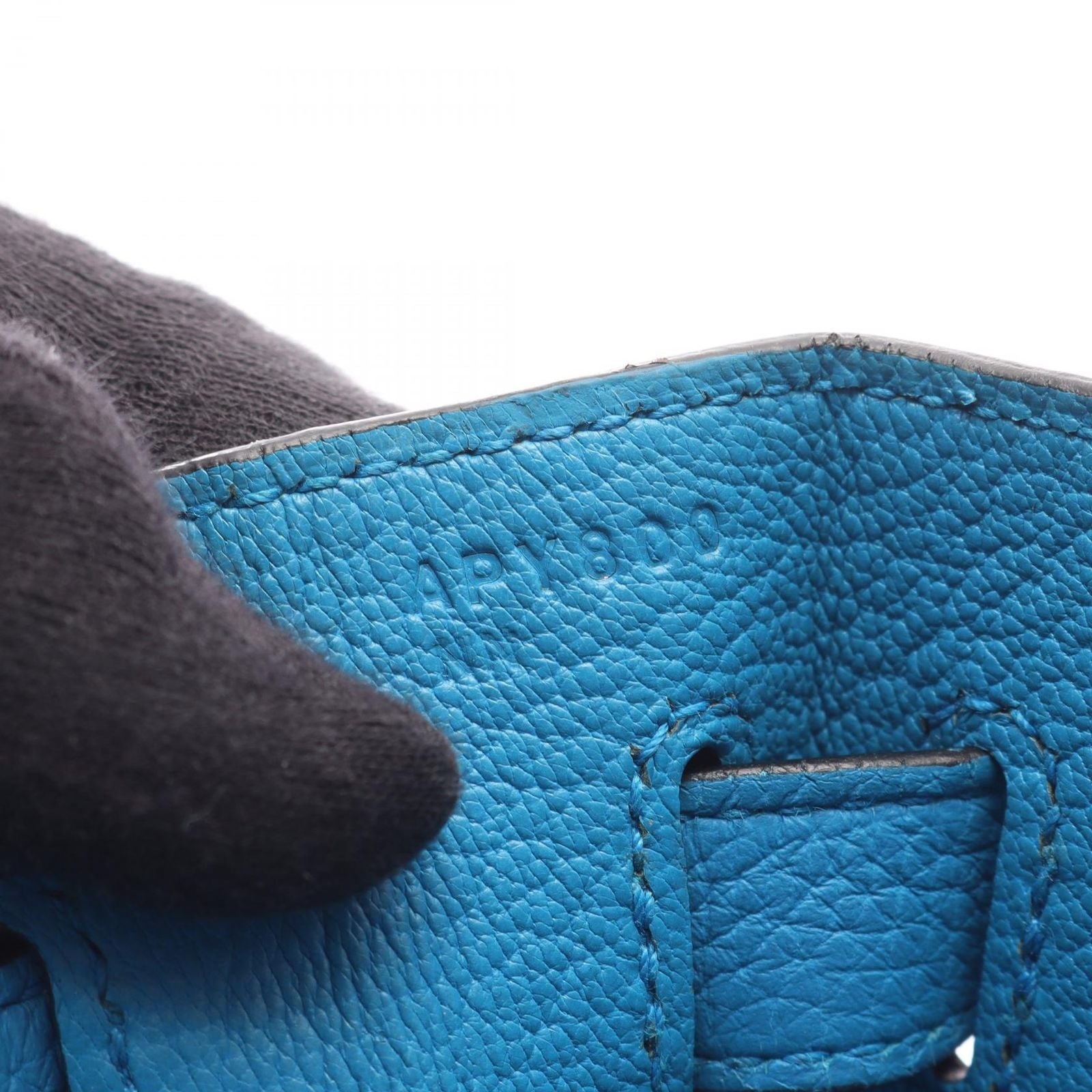 Hermes Handbag Kelly 35 Blue Zanzibar Retourne 2-Way — view 5
