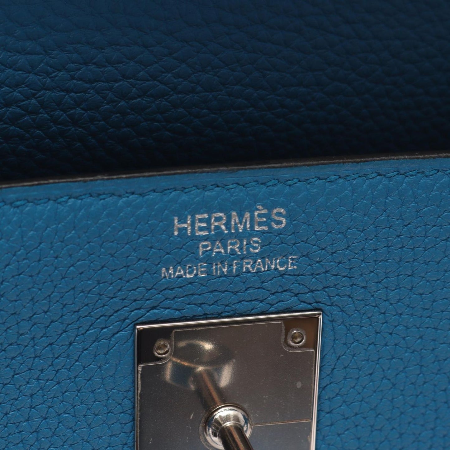 Hermes Handbag Kelly 35 Blue Zanzibar Retourne 2-Way — view 4