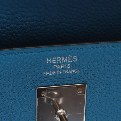 Hermes Handbag Kelly 35 Blue Zanzibar Retourne 2-Way — view 4
