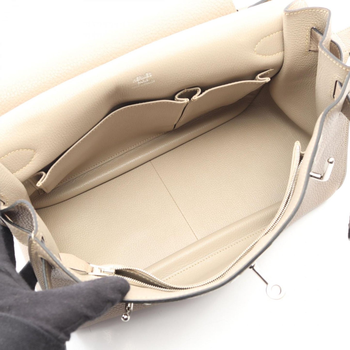 Hermes Shoulder Bag Gipsiere 34 Tourtier Gray — view 3