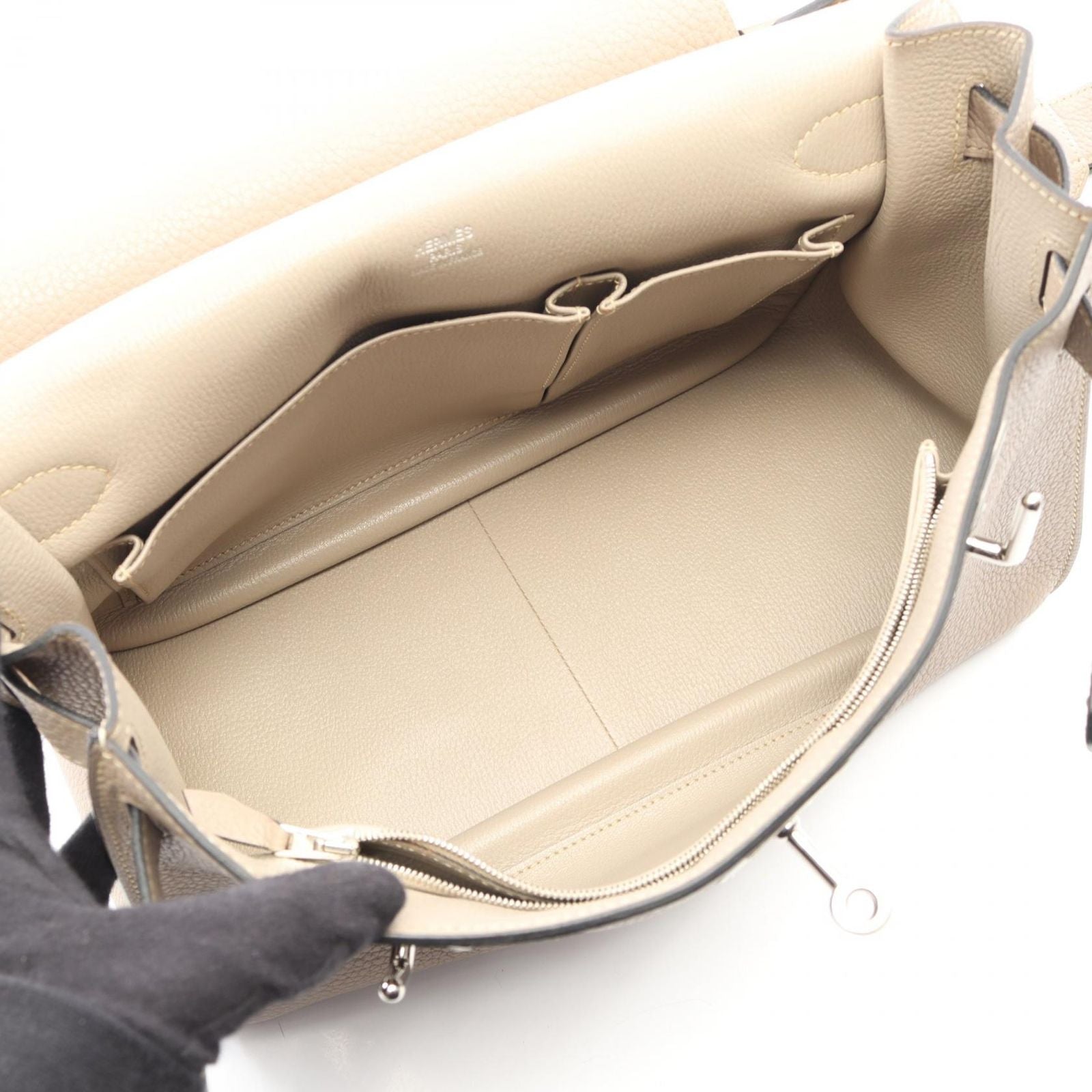 Hermes Shoulder Bag Gipsiere 34 Tourtier Gray — view 3