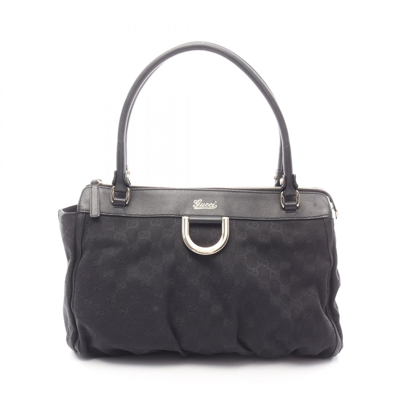 Gucci Tote Abbey GG Canvas Black Shoulder Bag