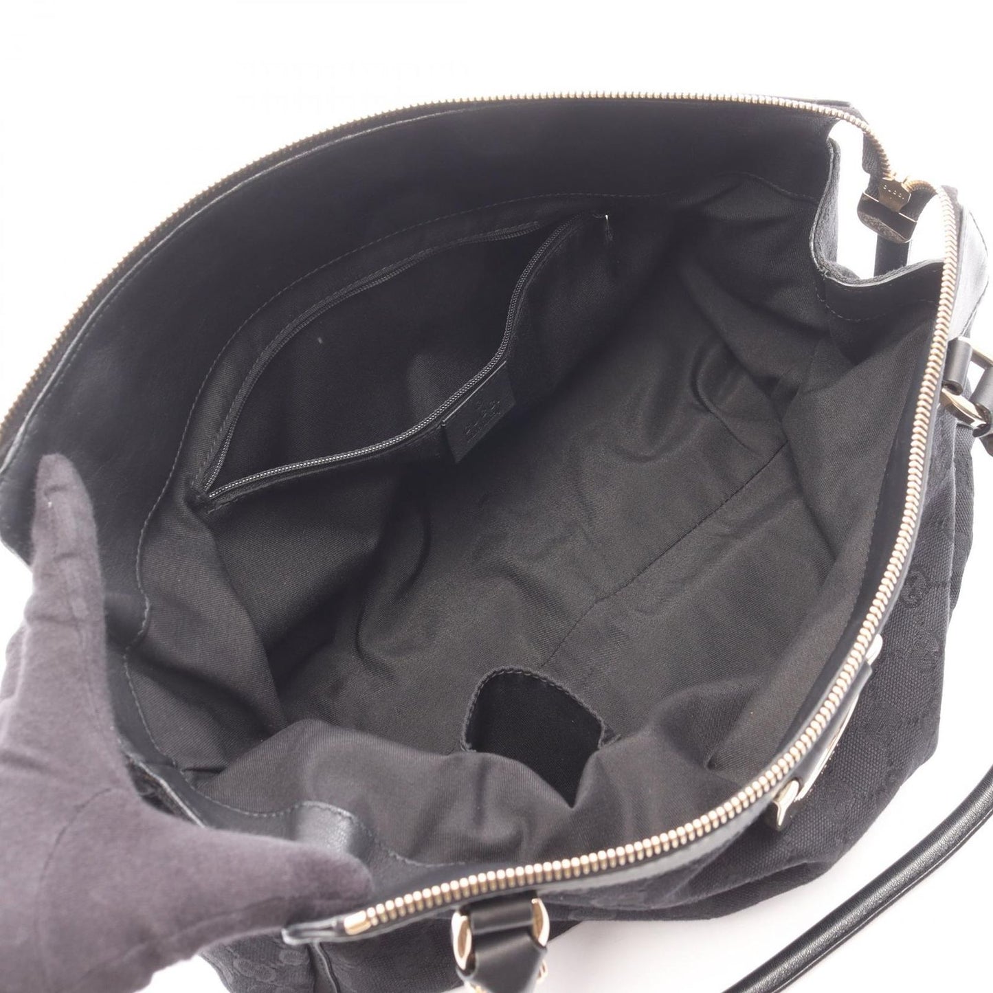 Gucci Tote Abbey GG Canvas Black Shoulder Bag — view 3