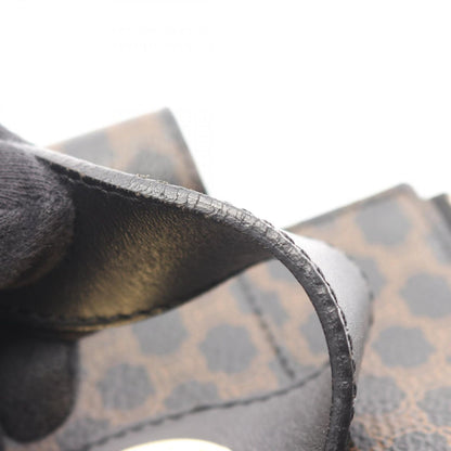 Celine Handbag Macadam Dark Brown Canvas Leather Tote — view 7