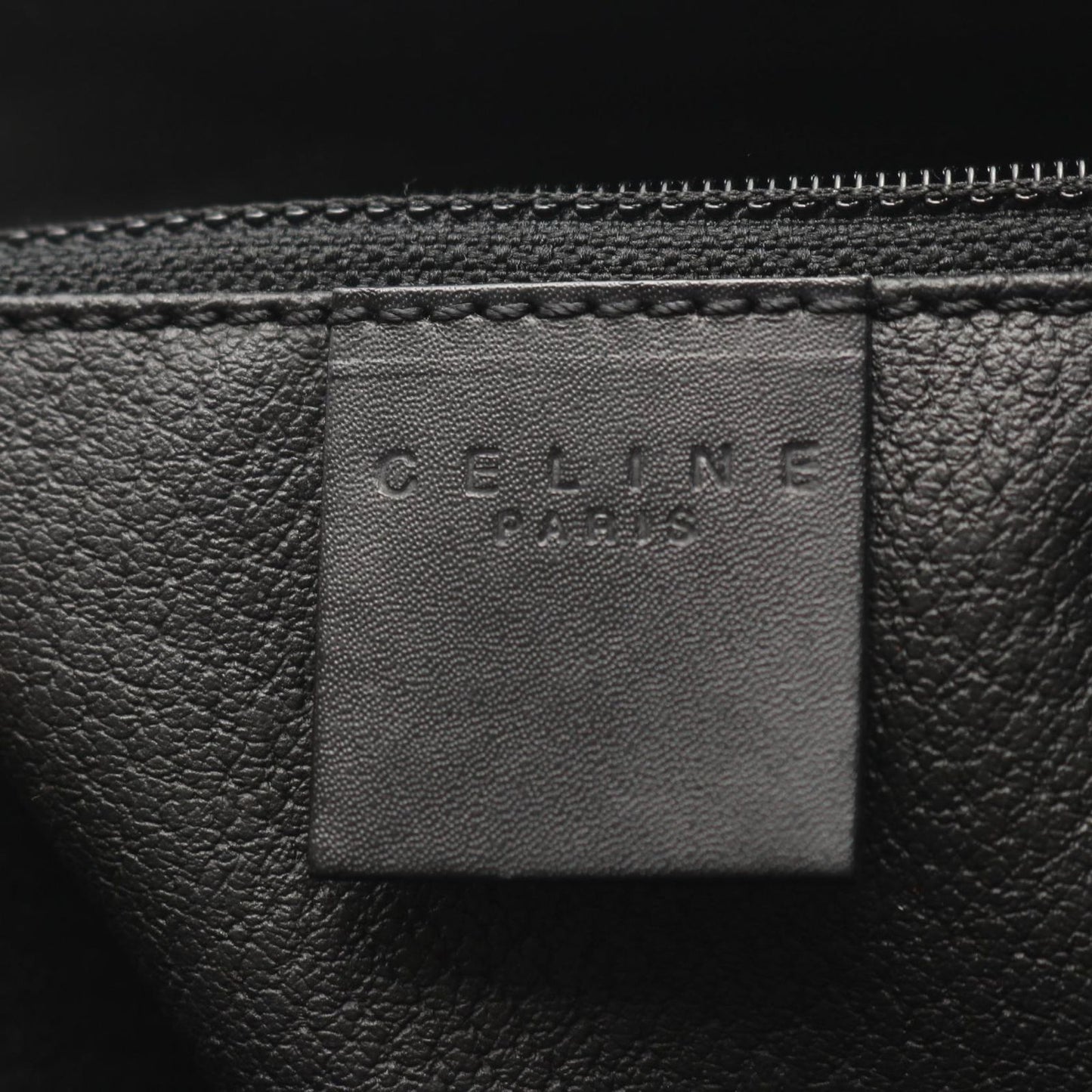 Celine Handbag Macadam Dark Brown Canvas Leather Tote — view 4