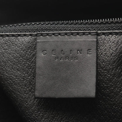 Celine Handbag Macadam Dark Brown Canvas Leather Tote — view 4