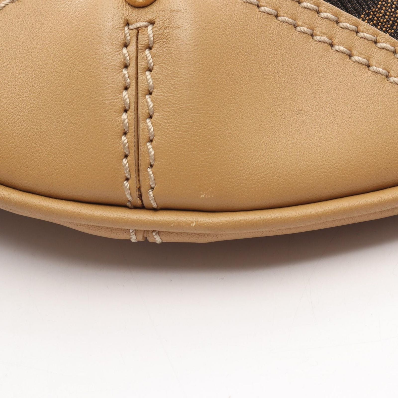 Fendi Shoulder Bag Zucca Brown Canvas Leather — view 8