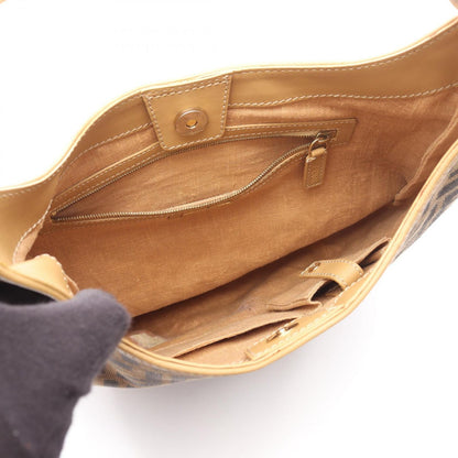 Fendi Shoulder Bag Zucca Brown Canvas Leather — view 3