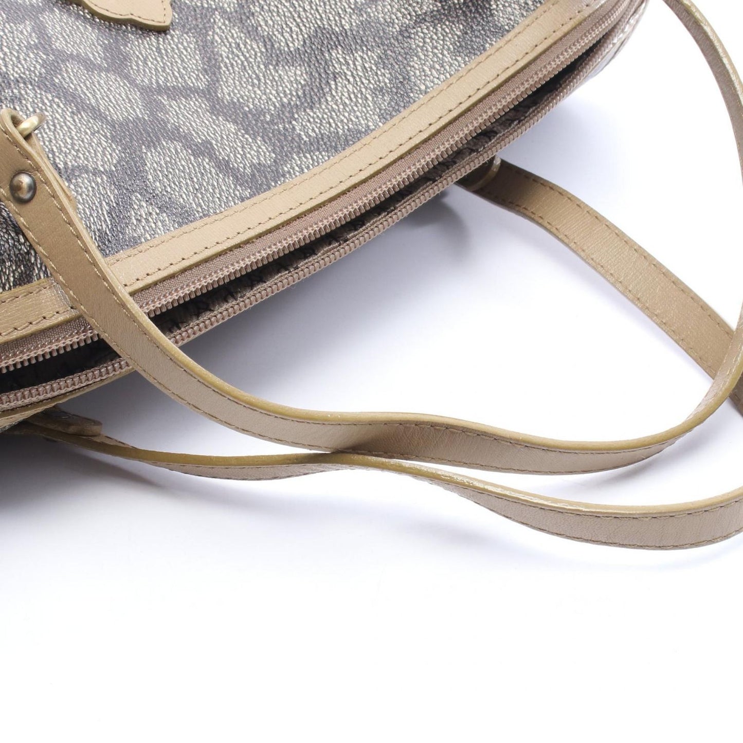 Saint Laurent Yves Handbag Leopard Khaki Canvas Leather — view 6
