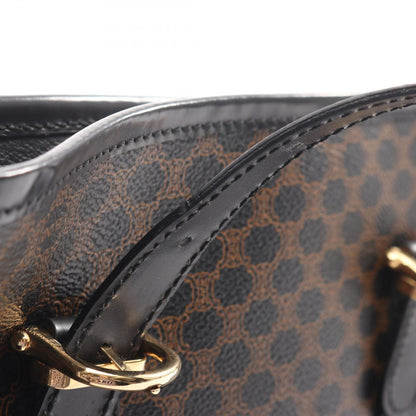 Celine Tote Macadam Dark Brown Canvas Leather — view 9