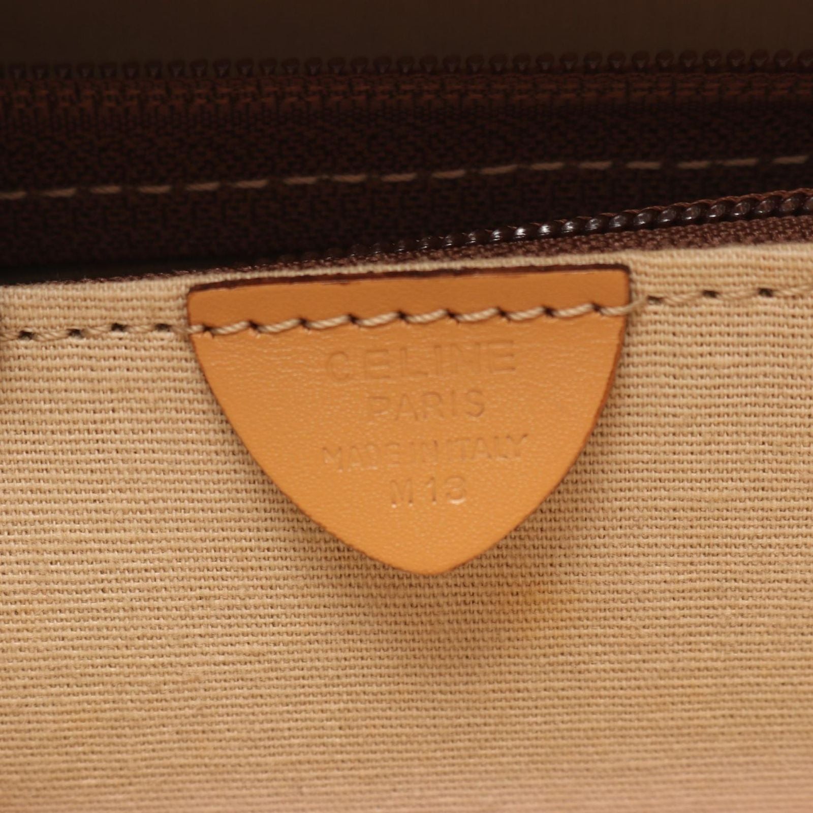 Celine Briefcase Macadam Dark Brown Canvas Leather 2-Way — view 4
