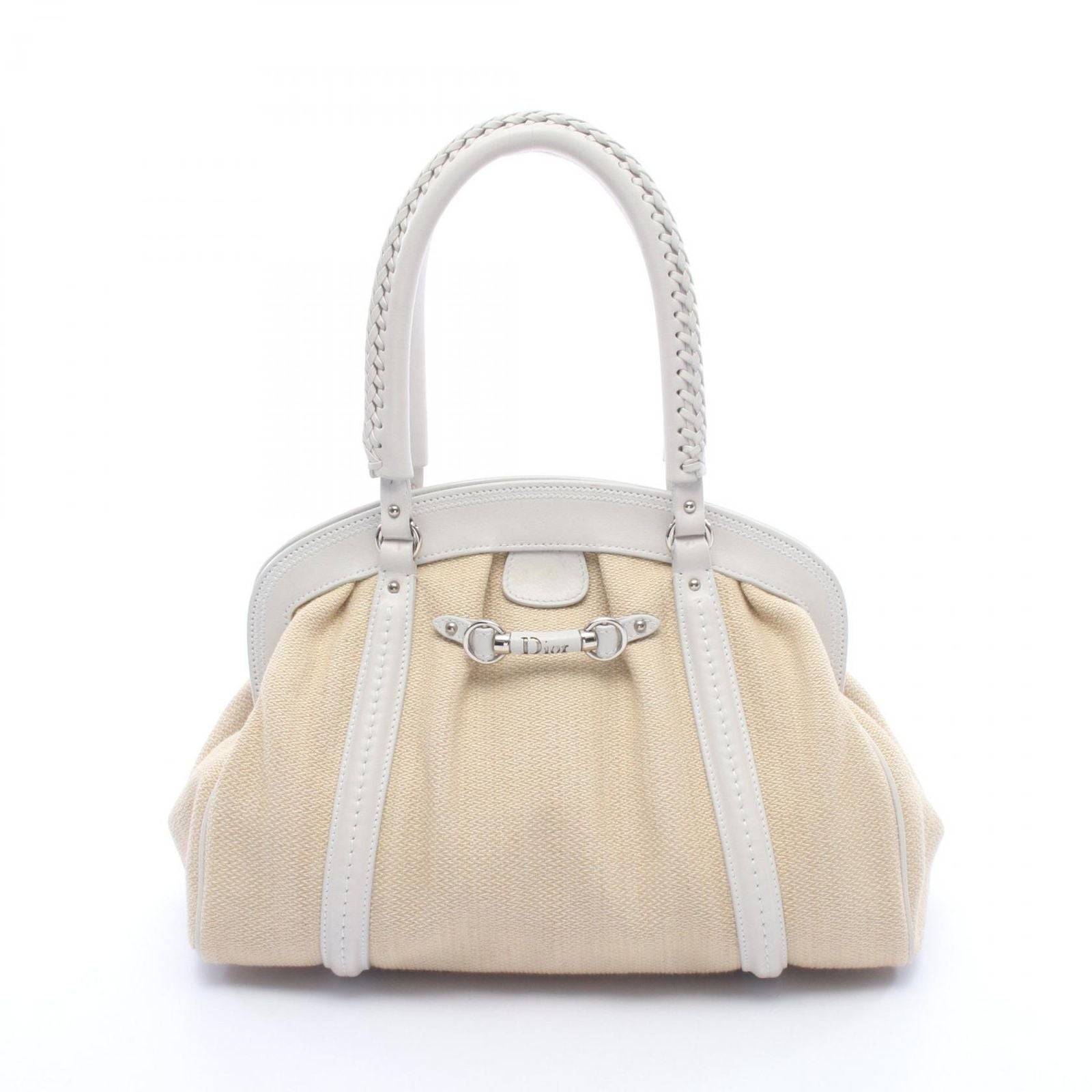 Dior Handbag My Frame Beige Leather
