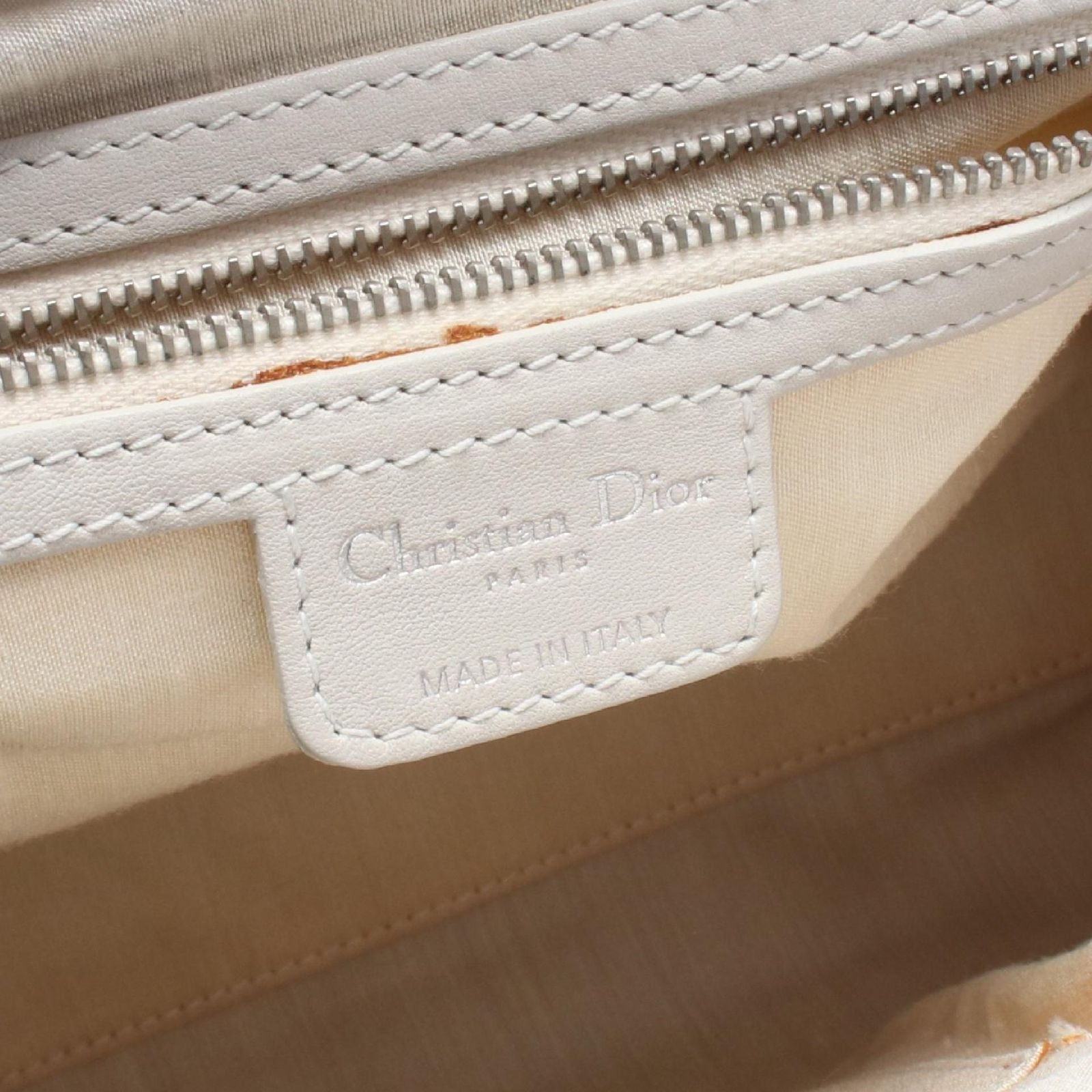 Dior Handbag My Frame Beige Leather — view 4