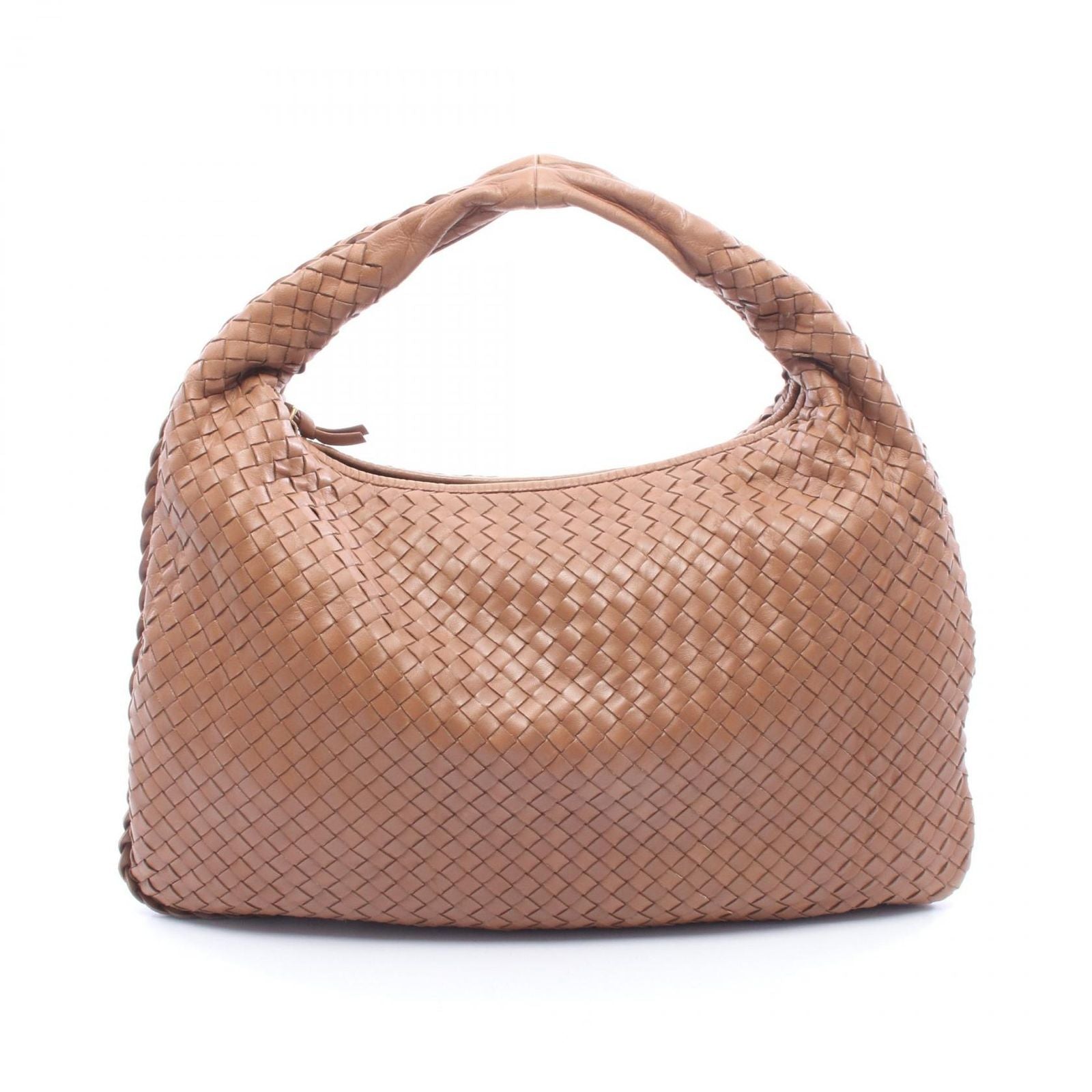 Bottega Veneta Shoulder Bag Intrecciato Brown Leather