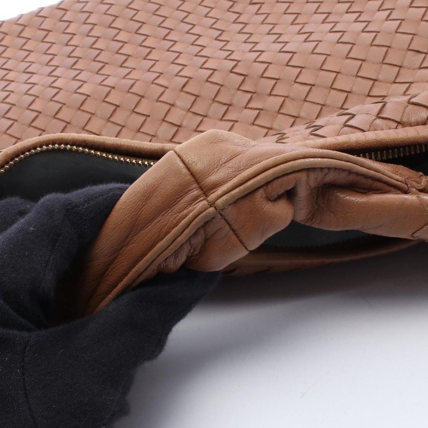 Bottega Veneta Shoulder Bag Intrecciato Brown Leather — view 6
