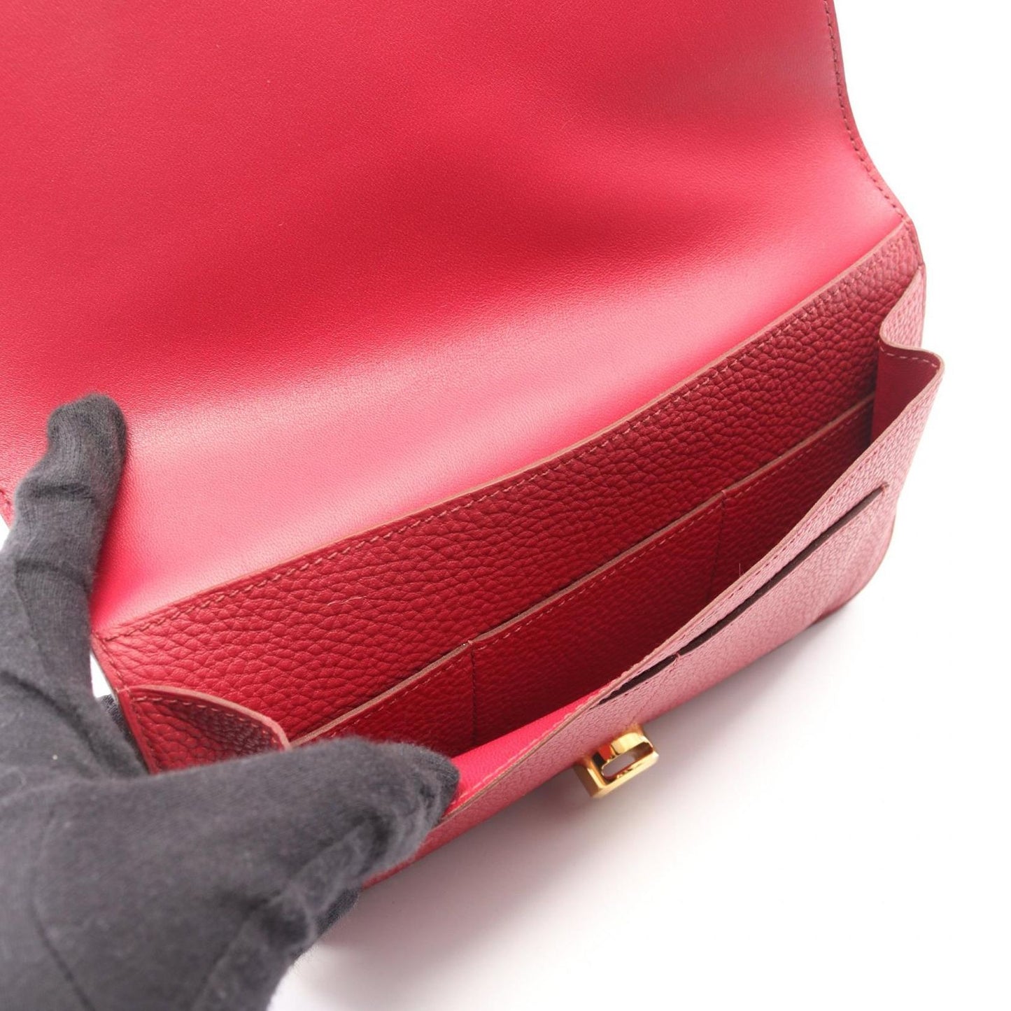 Hermes Bifold Wallet Dogon GM Duo Ruby — view 3