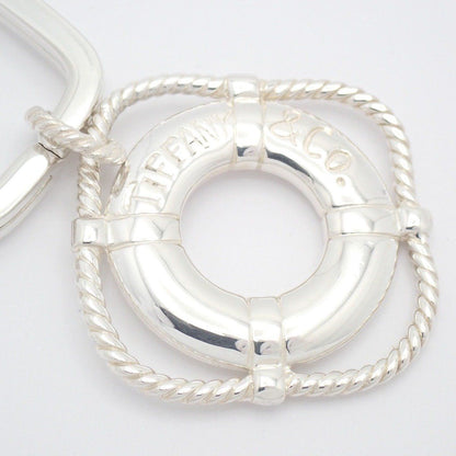 Tiffany & Co Marine Boat Lifting Leather Ring Motif Key 925 Sterling Silver — view 3