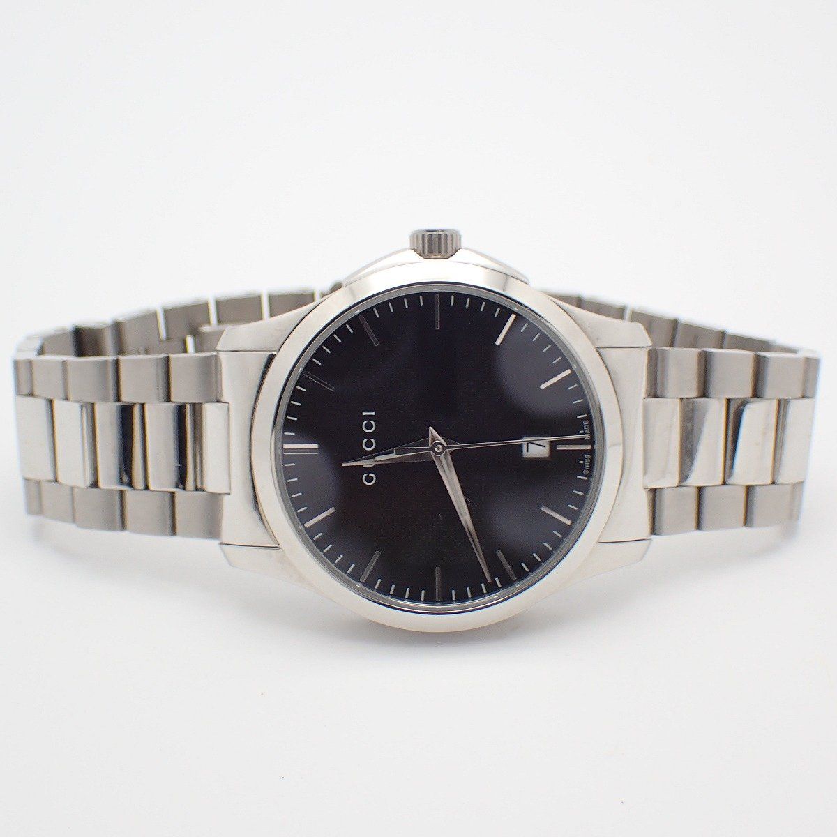 Gucci 126.4 Timeless Quartz Watch Black Dial SS Pawn — view 2