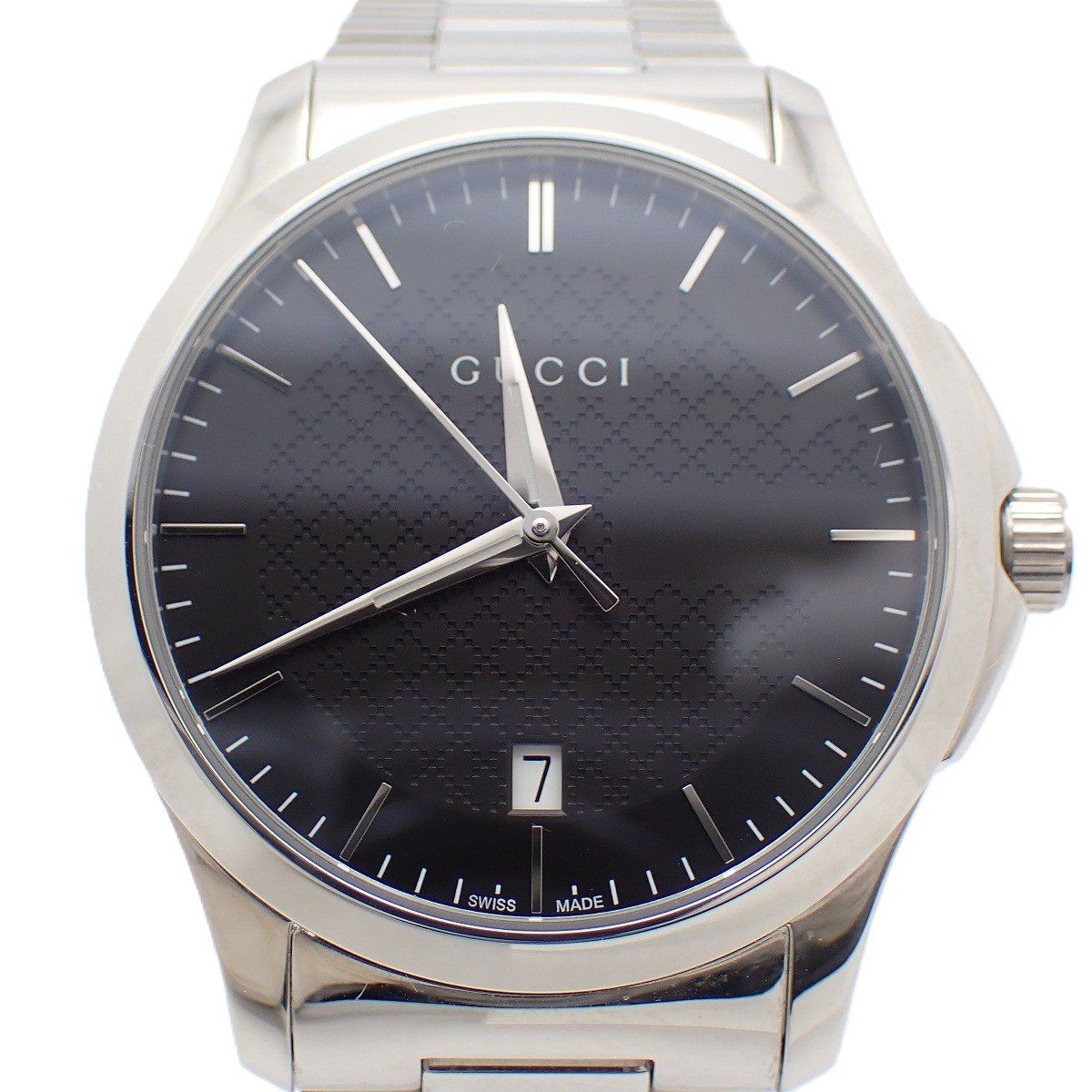 Gucci 126.4 Timeless Quartz Watch Black Dial SS Pawn