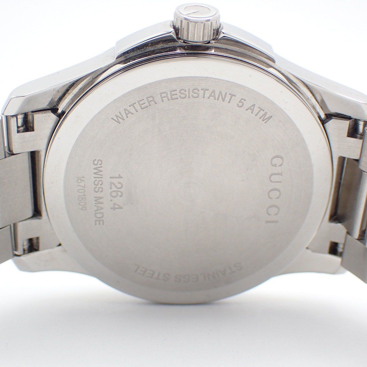 Gucci 126.4 Timeless Quartz Watch Black Dial SS Pawn — view 9