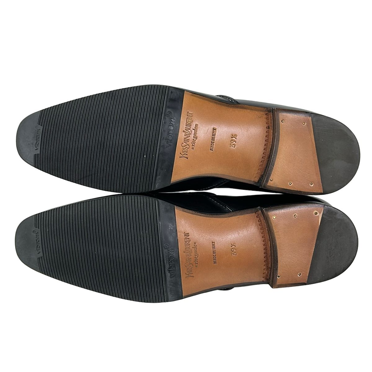 Saint Laurent Yves Rive Gauche Loafers 39.5 Black Leather — view 4