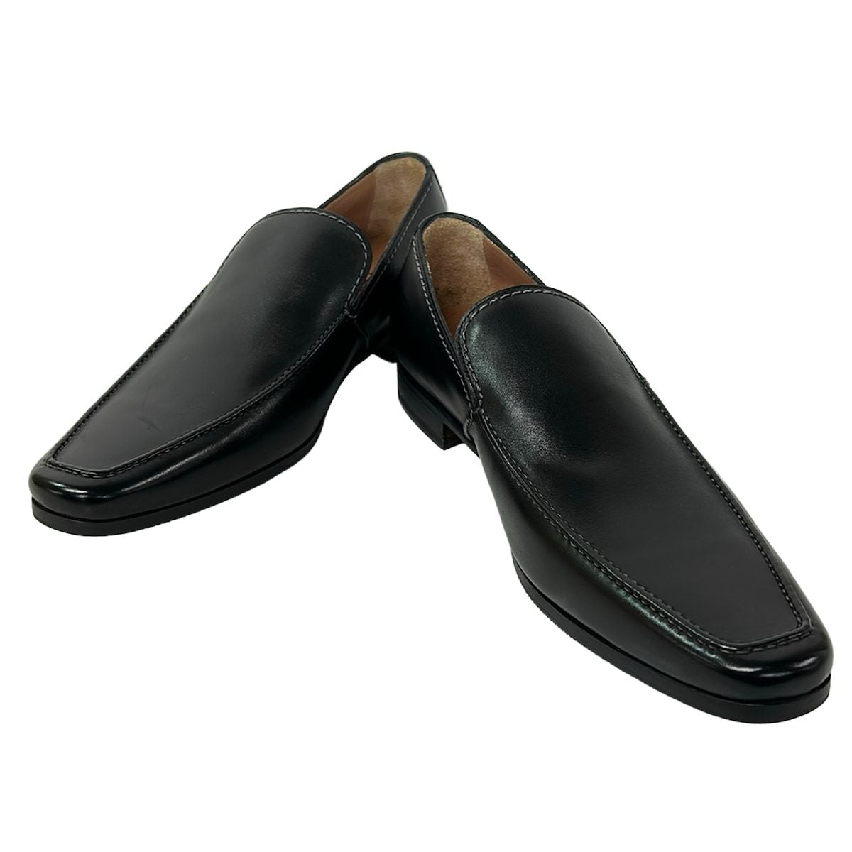 Saint Laurent Yves Rive Gauche Loafers 39.5 Black Leather — view 2