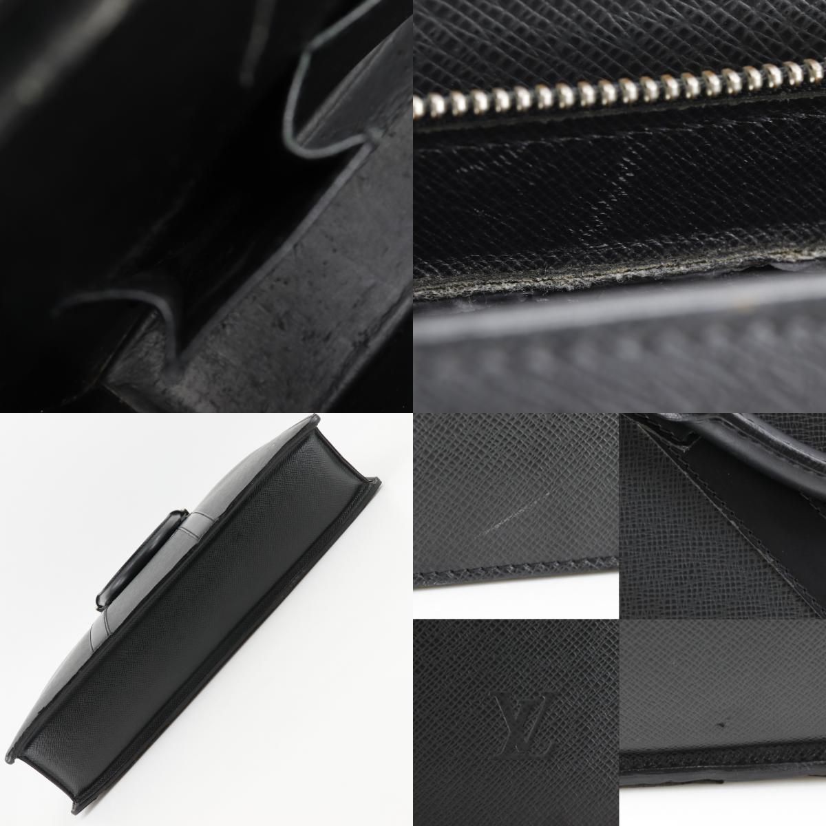 Louis Vuitton Porte Documents Taiga Ardoise Black — view 8