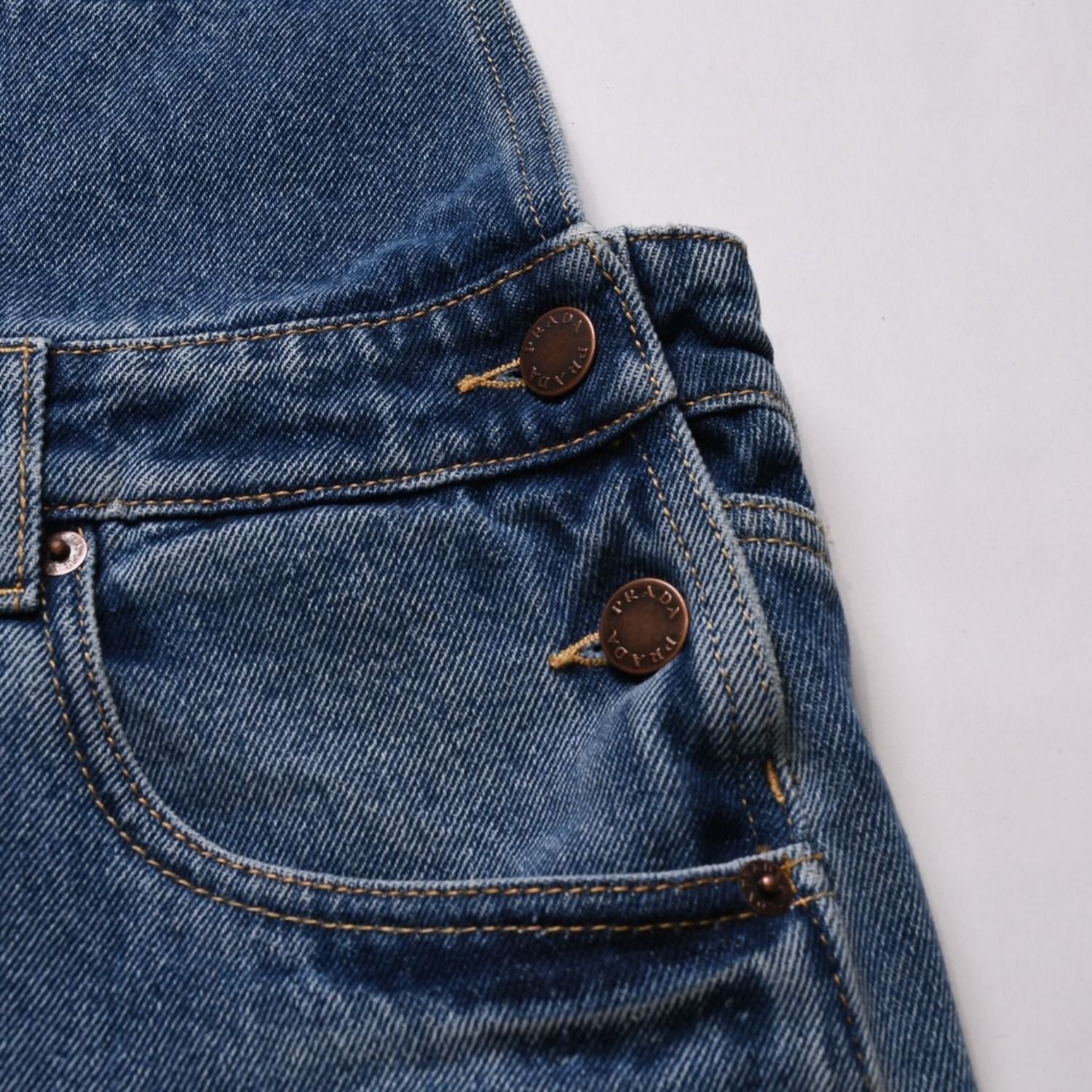 Prada Overalls IC Tag Cotton Denim Black 36 — view 6