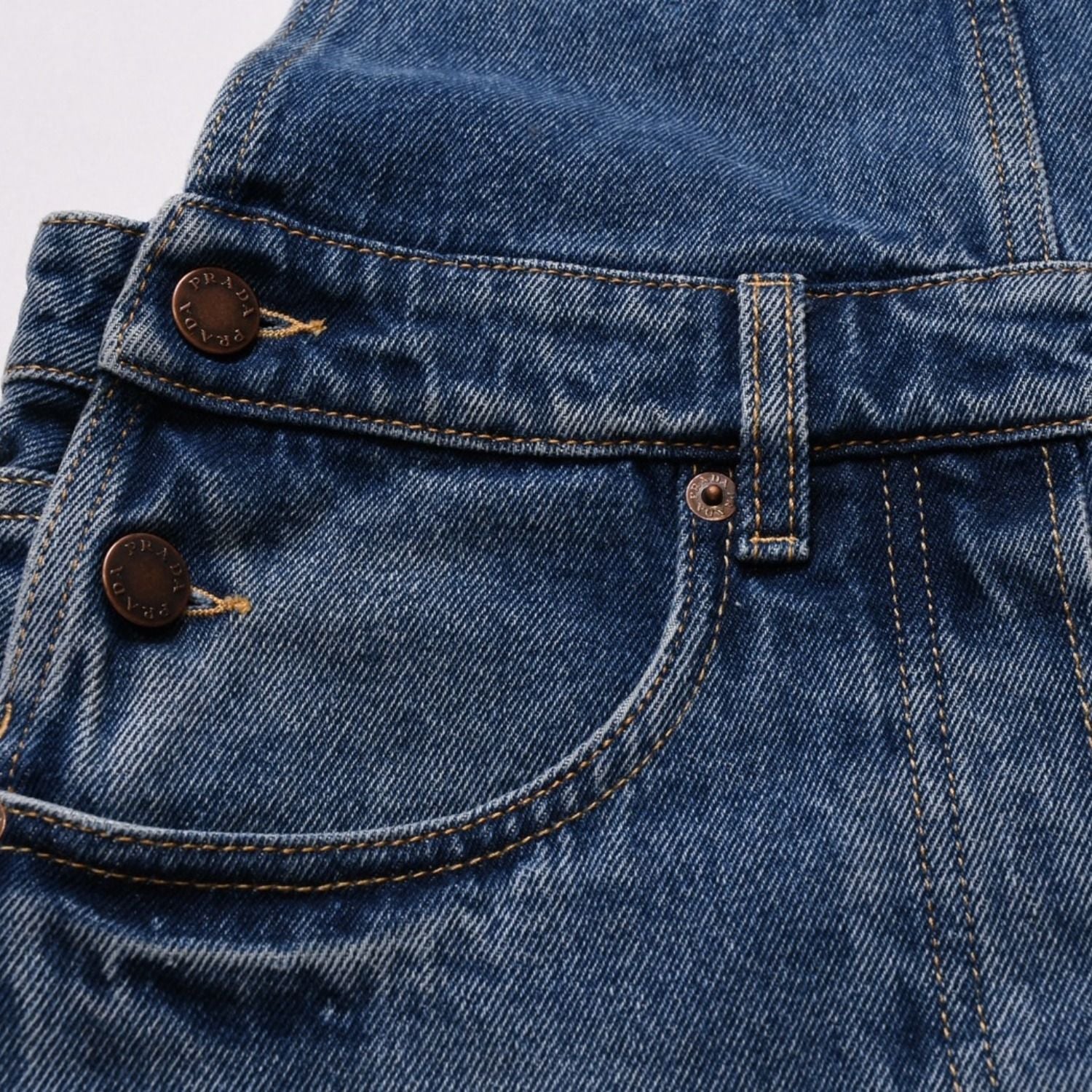 Prada Overalls IC Tag Cotton Denim Black 36 — view 7