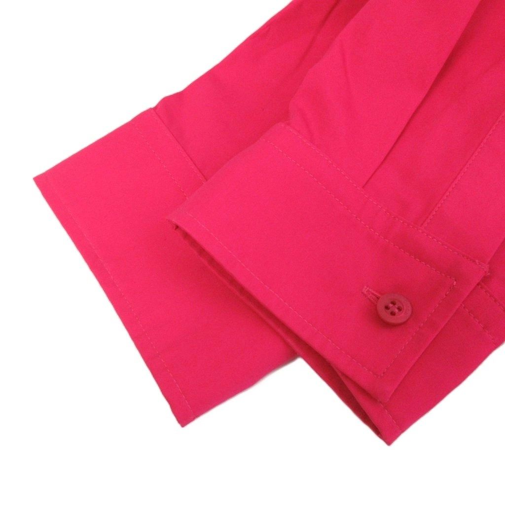 Balenciaga Pink Logo Print Cotton Oversized Shirt Jacket 34 — view 5